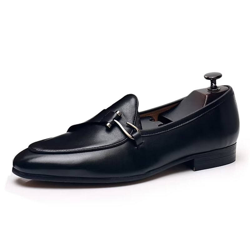 Pánska Spoločenská Obuv Classic Brogue Slip-ons - Čierna