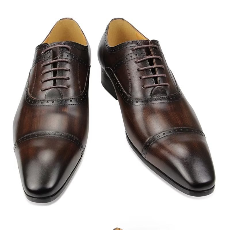 Pánska Spoločenská Obuv Deluxe Oxford Lavishnuptial Brogues - Káva