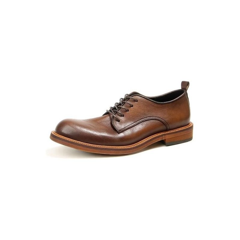 Pánska Spoločenská Obuv Elegantné Retro Kožené Šaty Brogue Oxford - Hnedá