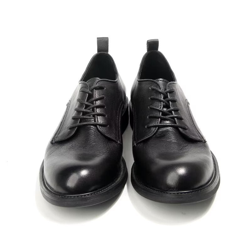 Pánska Spoločenská Obuv Elegantné Retro Kožené Šaty Brogue Oxford - Čierna