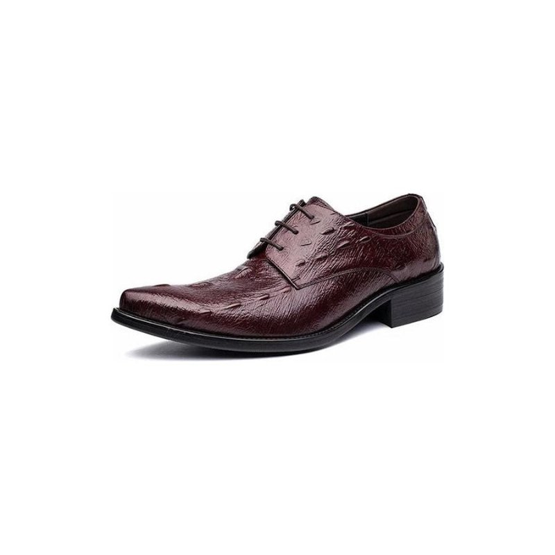 Pánska Spoločenská Obuv Executive Lace Up Oxford - Červená