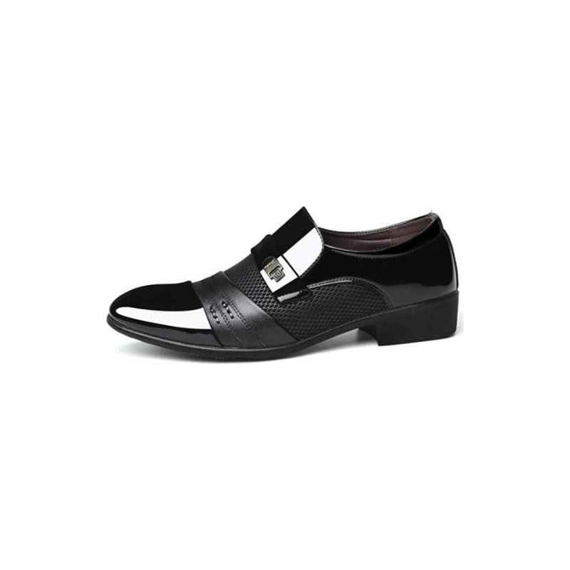 Pánska Spoločenská Obuv Exotic Pointed Toe Oxford - Čierna