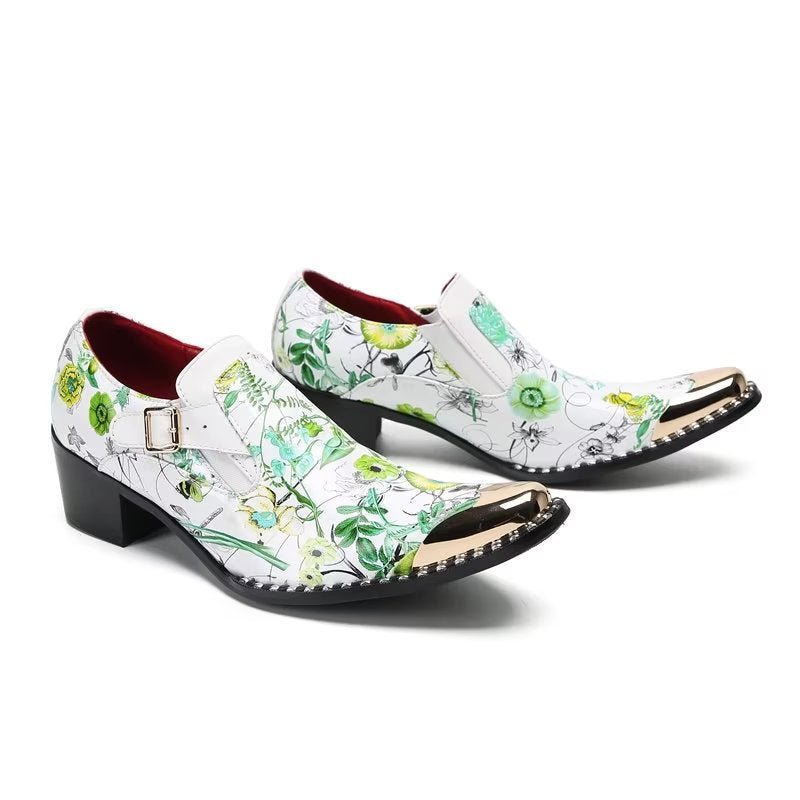 Pánska Spoločenská Obuv Exotic Slip On Monkstraps - Zelená