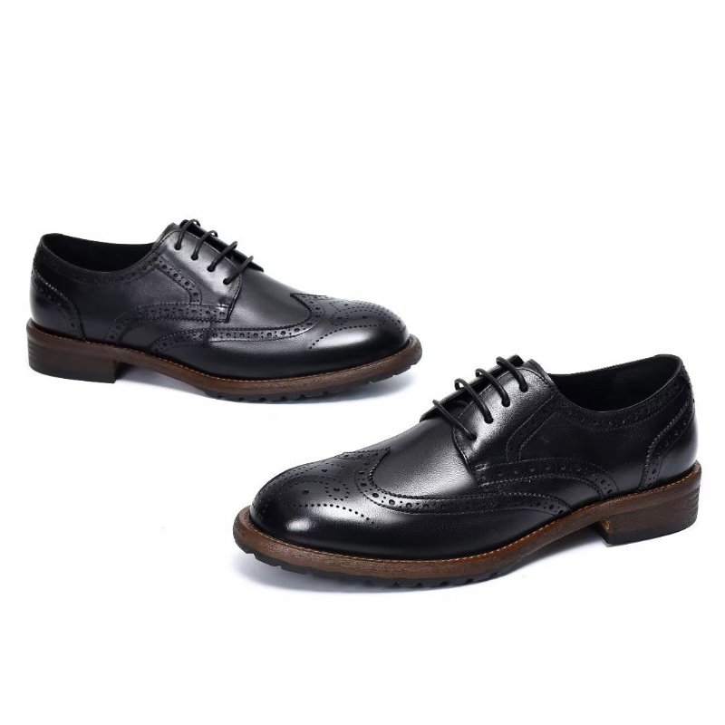 Pánska Spoločenská Obuv Exquisite Brogues - Čierna