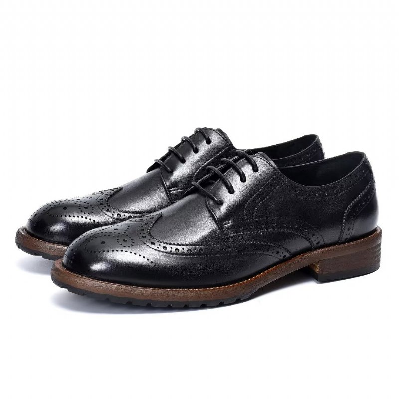 Pánska Spoločenská Obuv Exquisite Brogues - Čierna