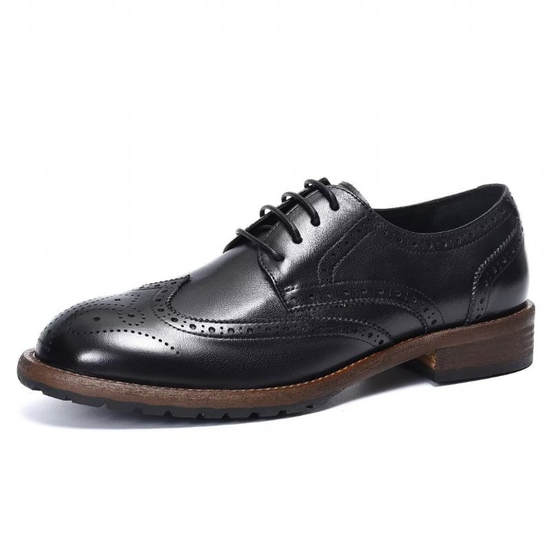 Pánska Spoločenská Obuv Exquisite Brogues - Čierna