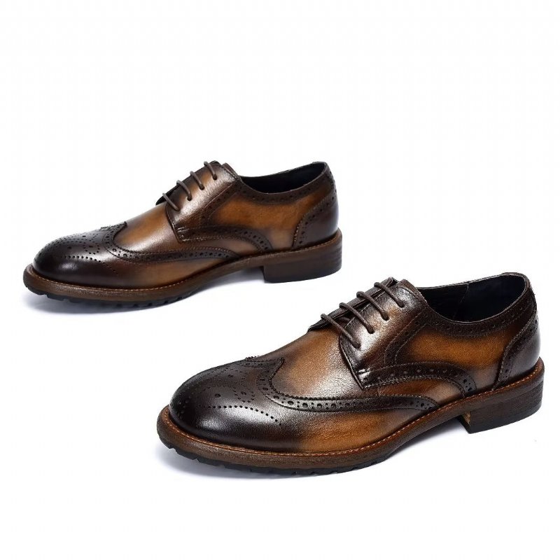 Pánska Spoločenská Obuv Exquisite Brogues - Káva