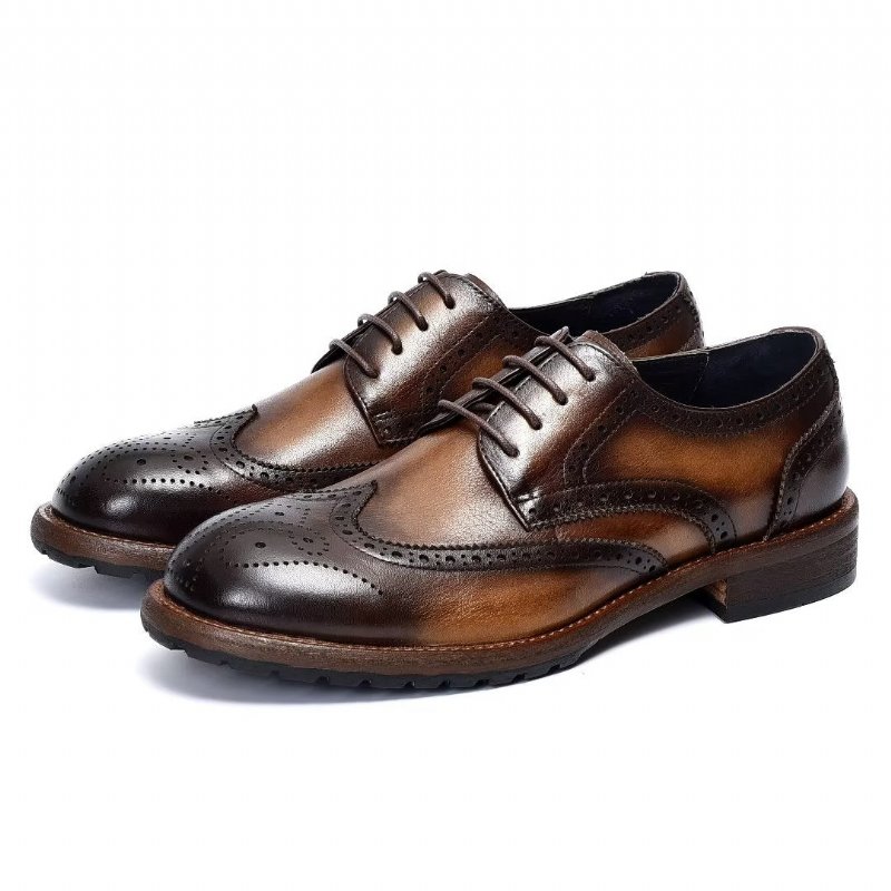 Pánska Spoločenská Obuv Exquisite Brogues - Káva