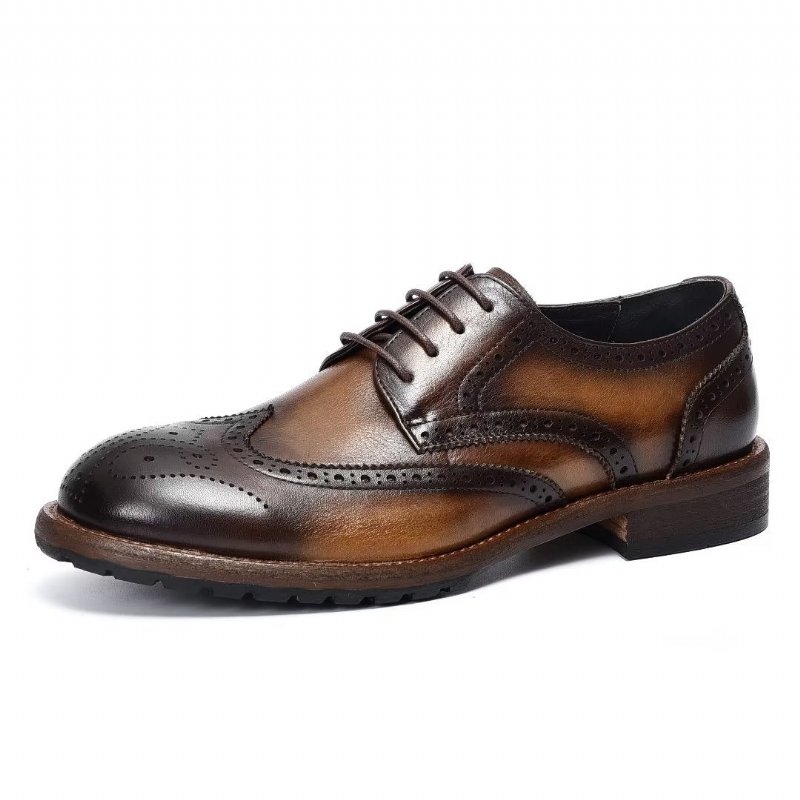 Pánska Spoločenská Obuv Exquisite Brogues - Káva