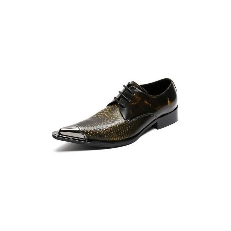 Pánska Spoločenská Obuv Exquisite Crocodile Leather Pointed Toe Oxfords