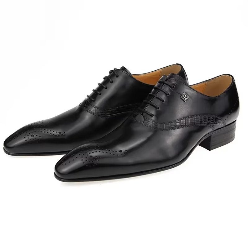 Pánska Spoločenská Obuv Modish Wedding Brogues - Čierna