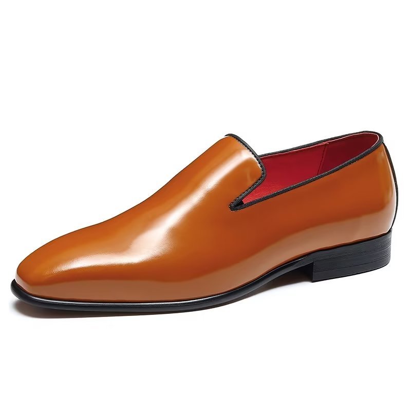 Pánska Spoločenská Obuv Slip On Brogue - Káva