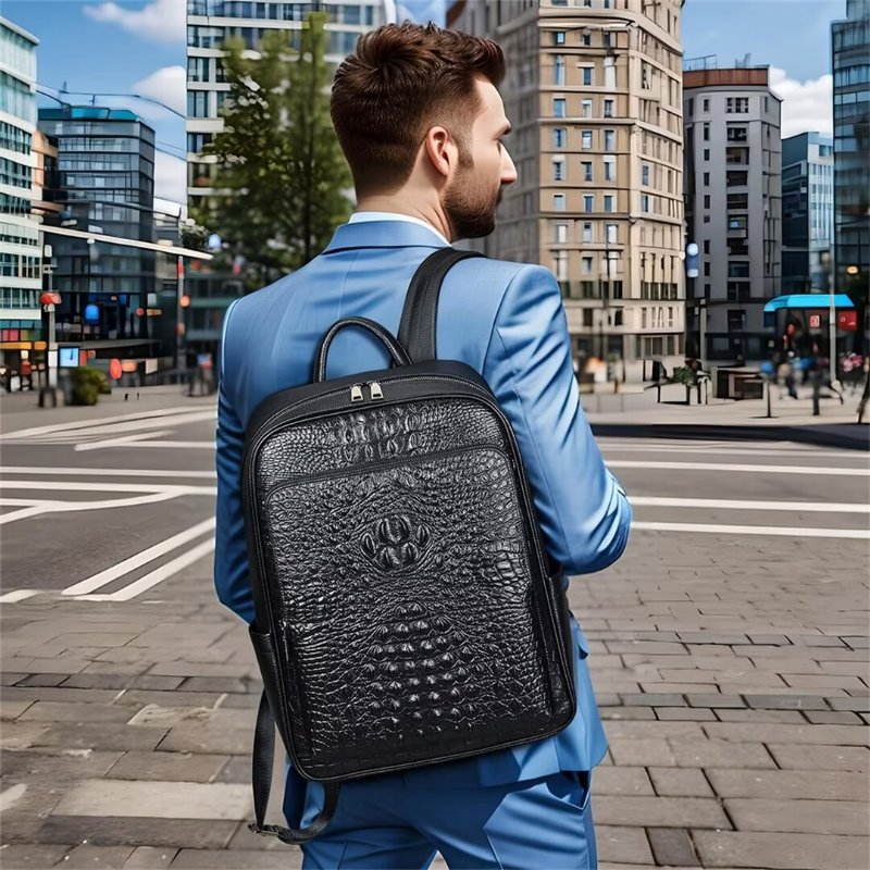 Pánske Batohy Sovereign Style Alligator Tote - Čierna