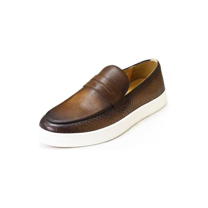 Pánske Formálne Topánky Elegantné Kožené Na Platforme Slip On Brogue