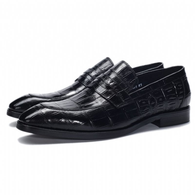 Pánske Formálne Topánky Exotic Texture Slip-on Brogue