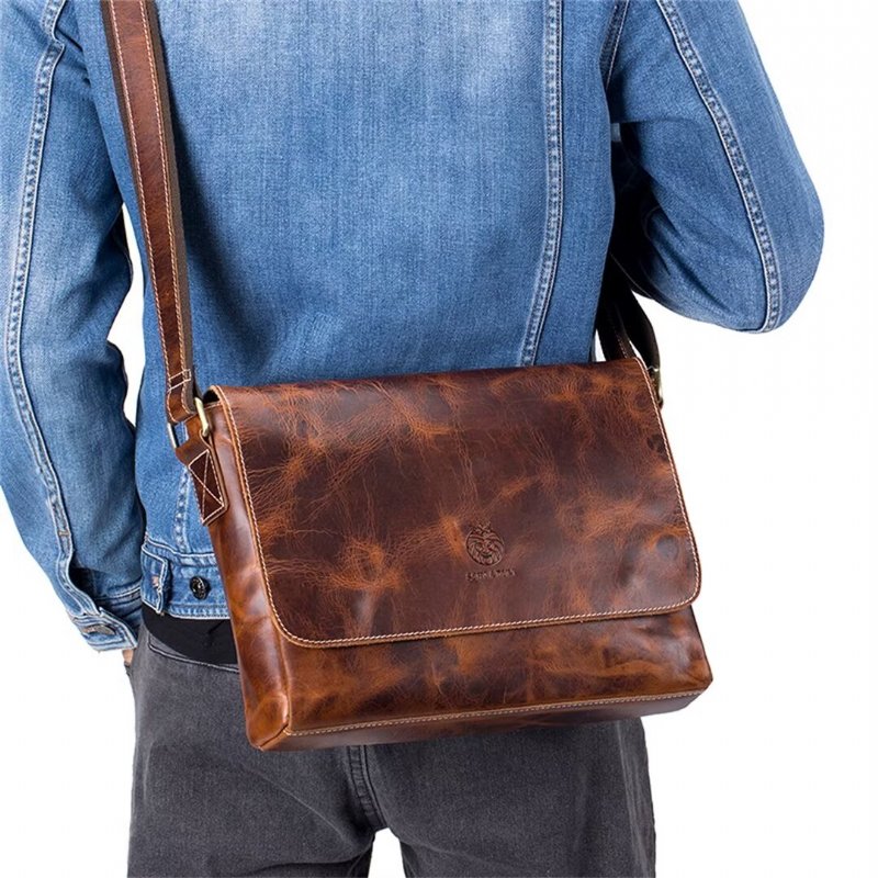 Pánske Kabelky Cez Rameno Aristocrat Urban Leather Portfolio - Hnedá