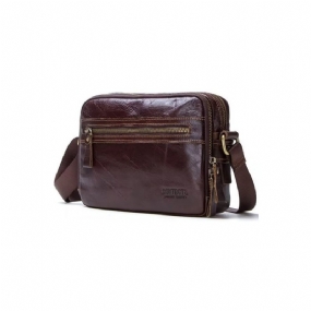 Pánske Kabelky Cez Rameno Elegantná Kompaktná Crossbody Kabelka Crazy Horse Leather