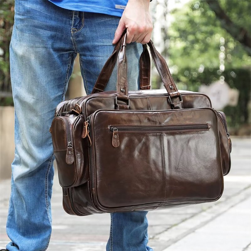 Pánske Kabelky Cez Rameno Metropolitan Maverick Leather Bag - Káva