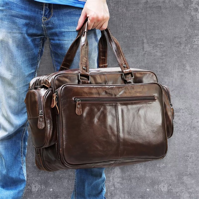 Pánske Kabelky Cez Rameno Metropolitan Maverick Leather Bag - Káva