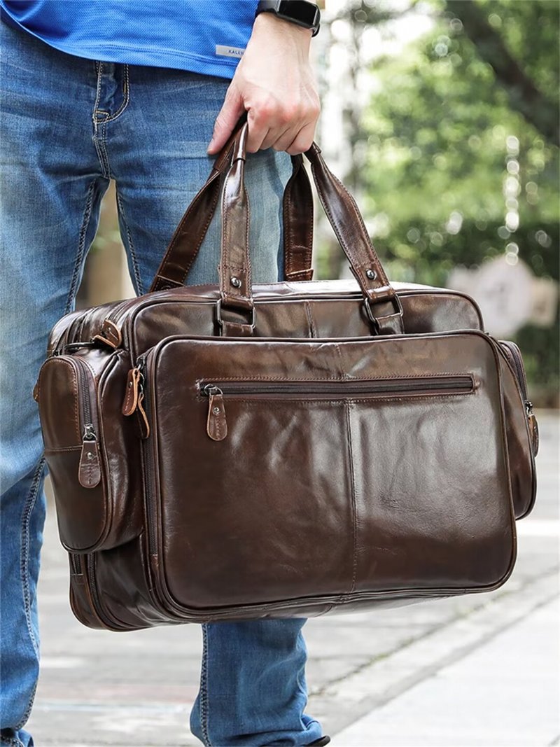 Pánske Kabelky Cez Rameno Metropolitan Maverick Leather Bag - Káva