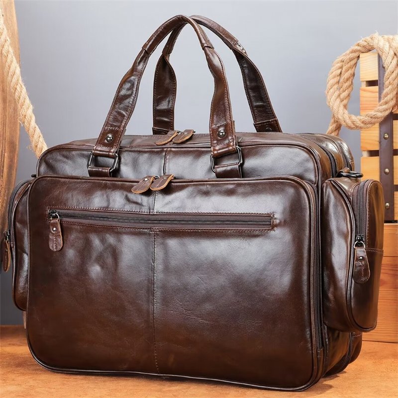 Pánske Kabelky Cez Rameno Metropolitan Maverick Leather Bag - Káva