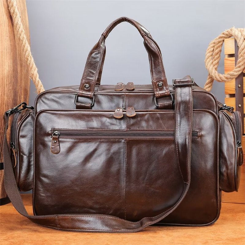 Pánske Kabelky Cez Rameno Metropolitan Maverick Leather Bag - Káva