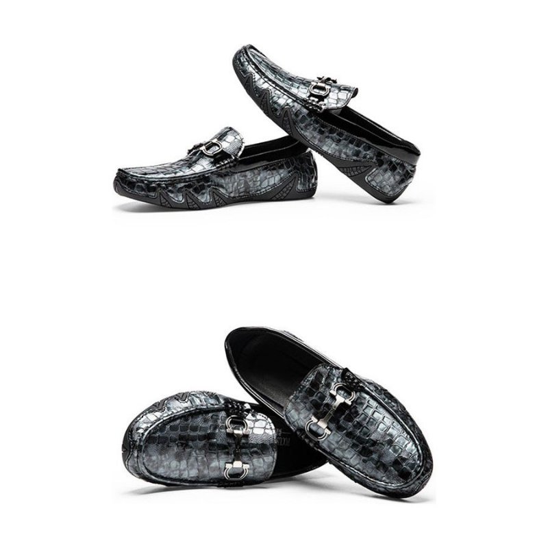 Pánske Mokasíny Alligator Slip-on - Modrá