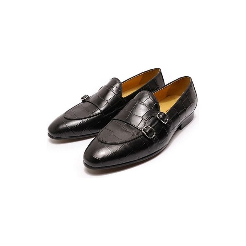 Pánske Mokasíny Alliluxe Exotic Slip On Loafers - Čierna