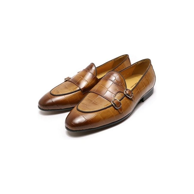 Pánske Mokasíny Alliluxe Exotic Slip On Loafers - Káva