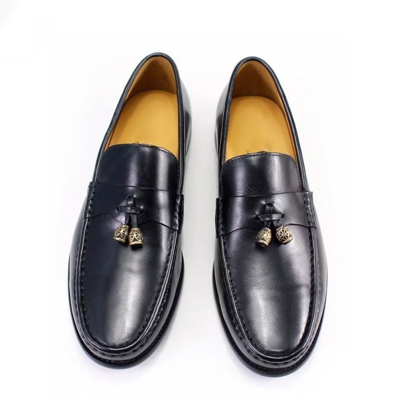 Pánske Mokasíny Brogue Slip Ons - Čierna