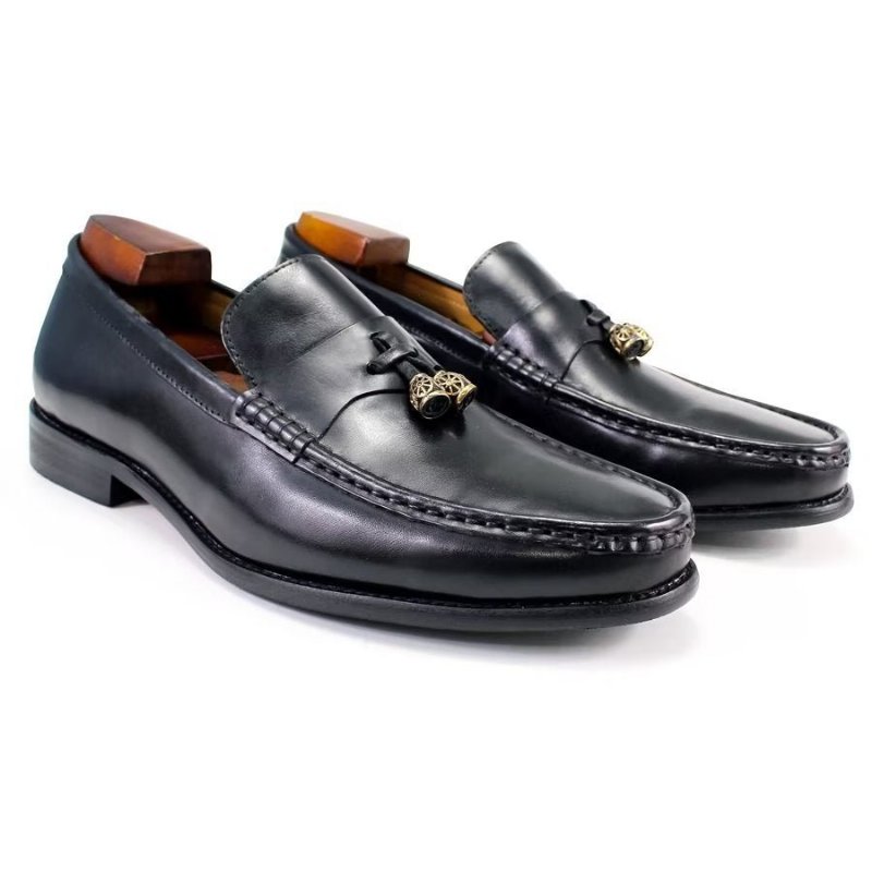 Pánske Mokasíny Brogue Slip Ons - Čierna