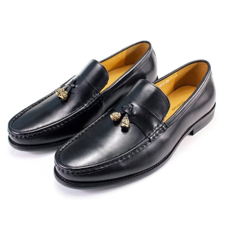 Pánske Mokasíny Brogue Slip Ons - Čierna