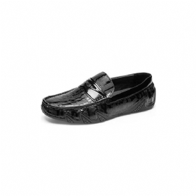 Pánske Mokasíny Croc Pattern Elegant Slip On Loafers