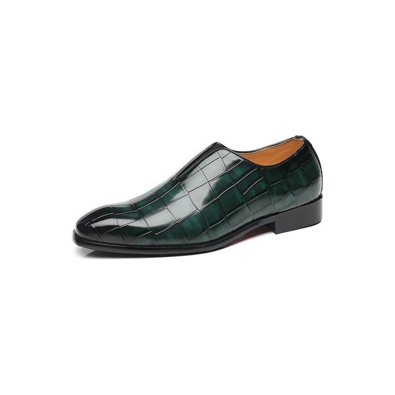 Pánske Mokasíny Exotic Pointed Toe Brogue - Zelená