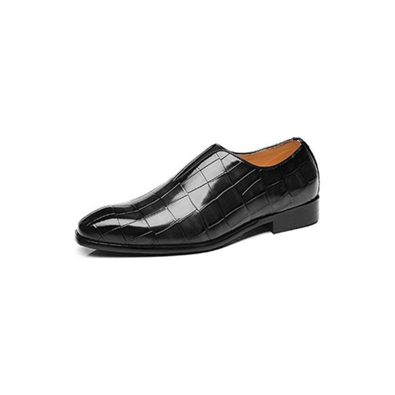 Pánske Mokasíny Exotic Pointed Toe Brogue - Čierna