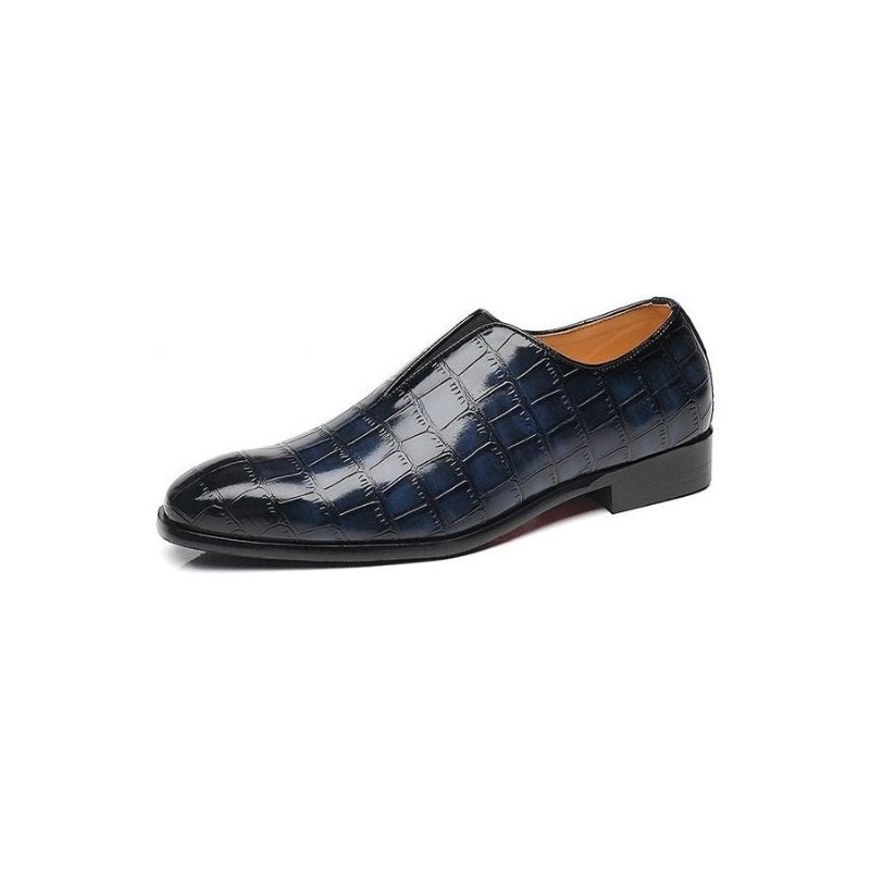 Pánske Mokasíny Exotic Pointed Toe Brogue - Modrá