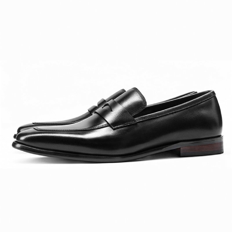 Pánske Mokasíny Exotic Pointed Toe Brogue - Čierna