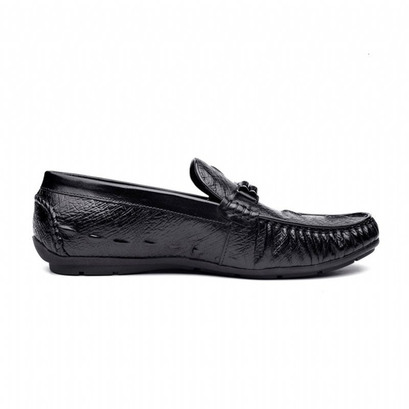 Pánske Mokasíny Luxusné Croctex Leather Brogue - Čierna