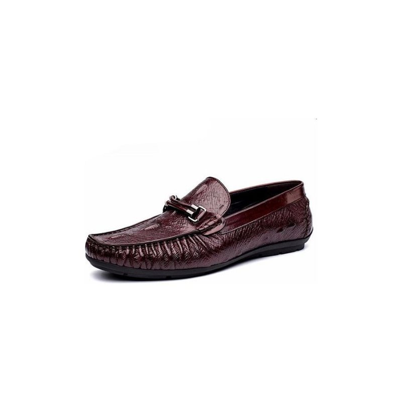 Pánske Mokasíny Luxusné Croctex Leather Brogue - Červená