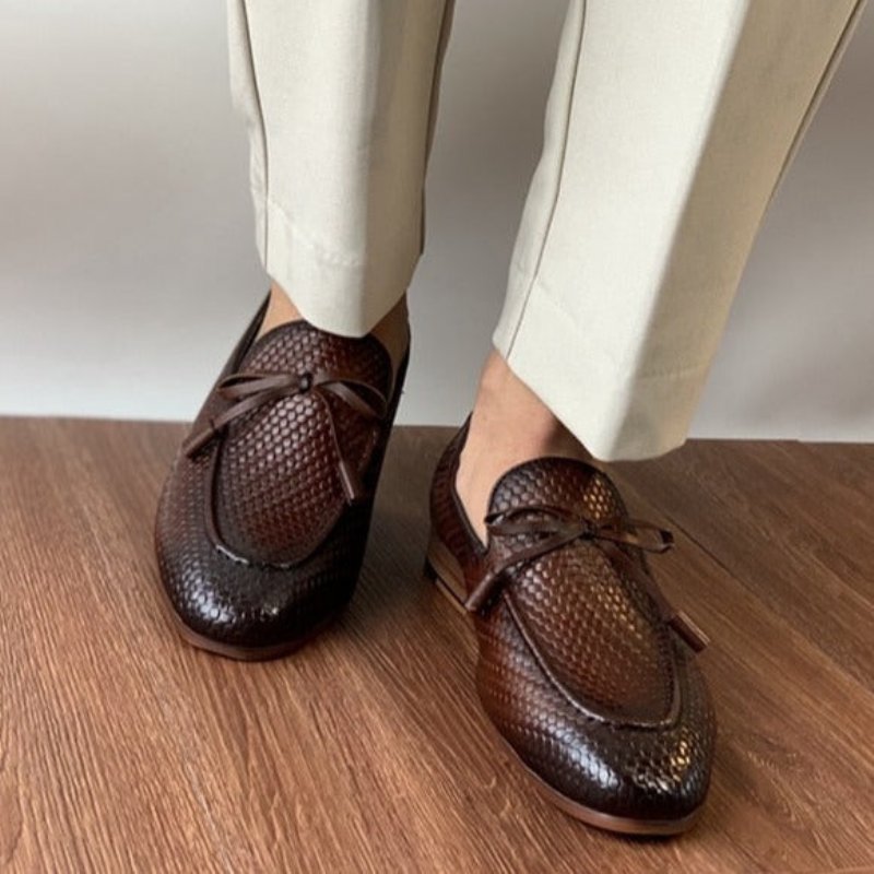 Pánske Mokasíny Luxusné Croctex Slip On - Káva