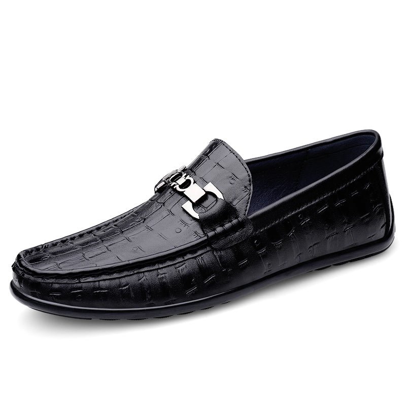 Pánske Mokasíny Modish Croctex Slip-on Driving - Čierna