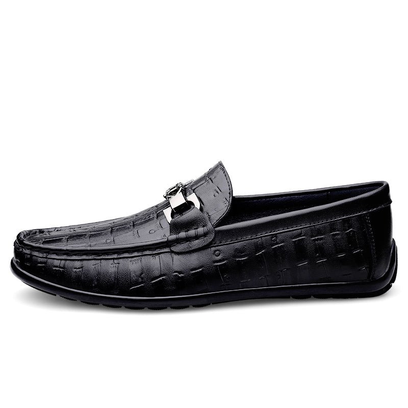 Pánske Mokasíny Modish Croctex Slip-on Driving - Čierna