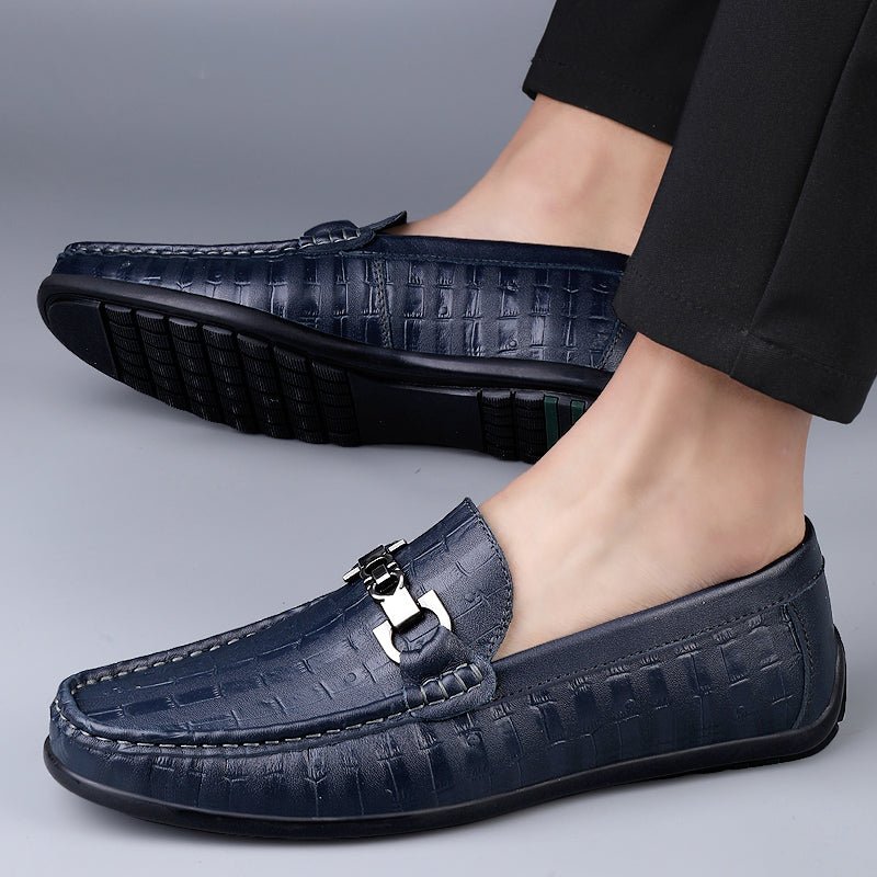 Pánske Mokasíny Modish Croctex Slip-on Driving - Modrá