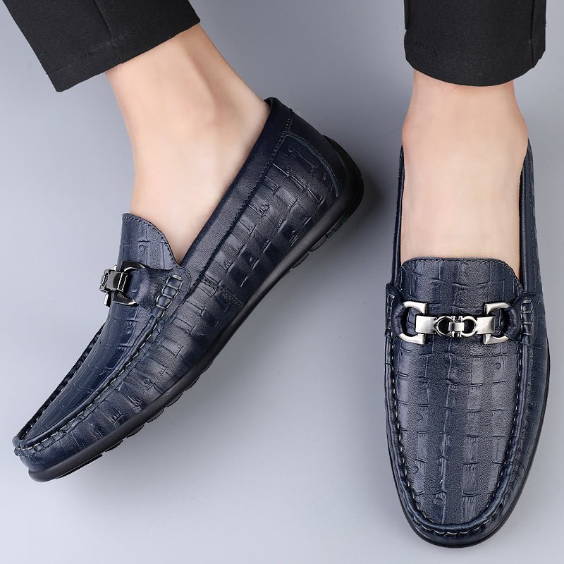 Pánske Mokasíny Modish Croctex Slip-on Driving - Modrá