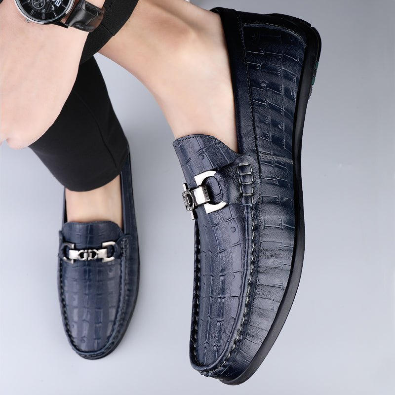 Pánske Mokasíny Modish Croctex Slip-on Driving - Modrá