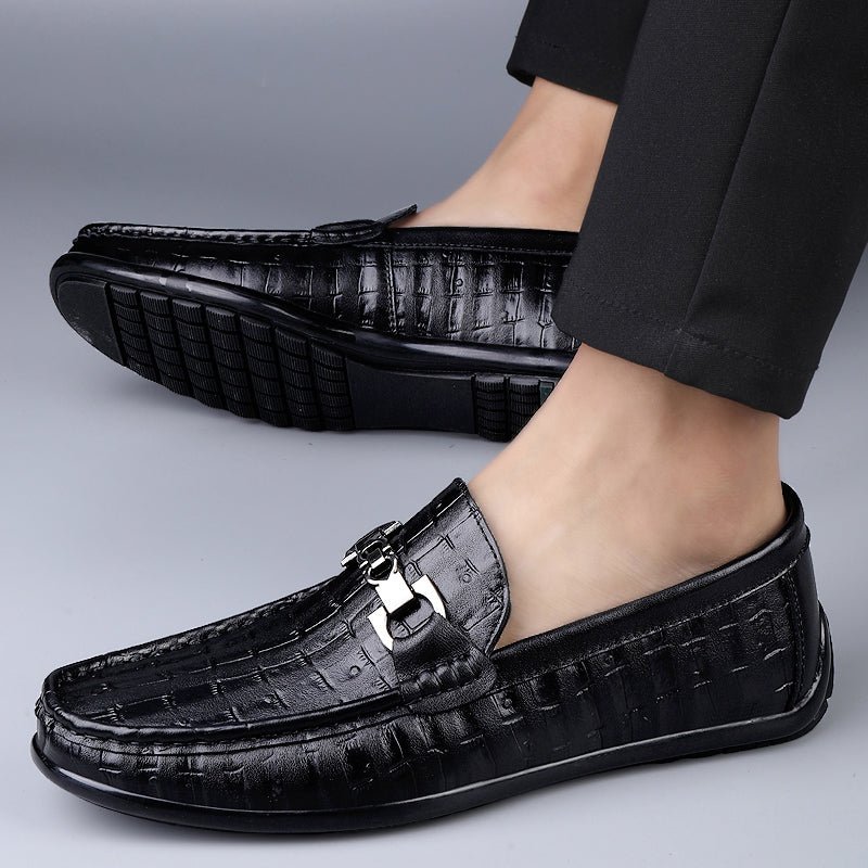 Pánske Mokasíny Modish Croctex Slip-on Driving - Čierna