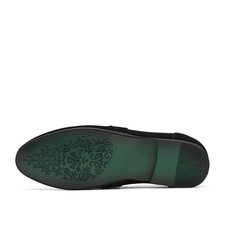 Pánske Mokasíny Modish Embossed Slip-on Loafers - Čierna