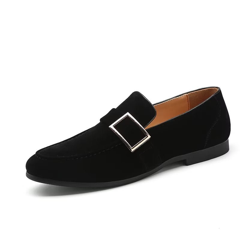 Pánske Mokasíny Modish Embossed Slip-on Loafers - Čierna