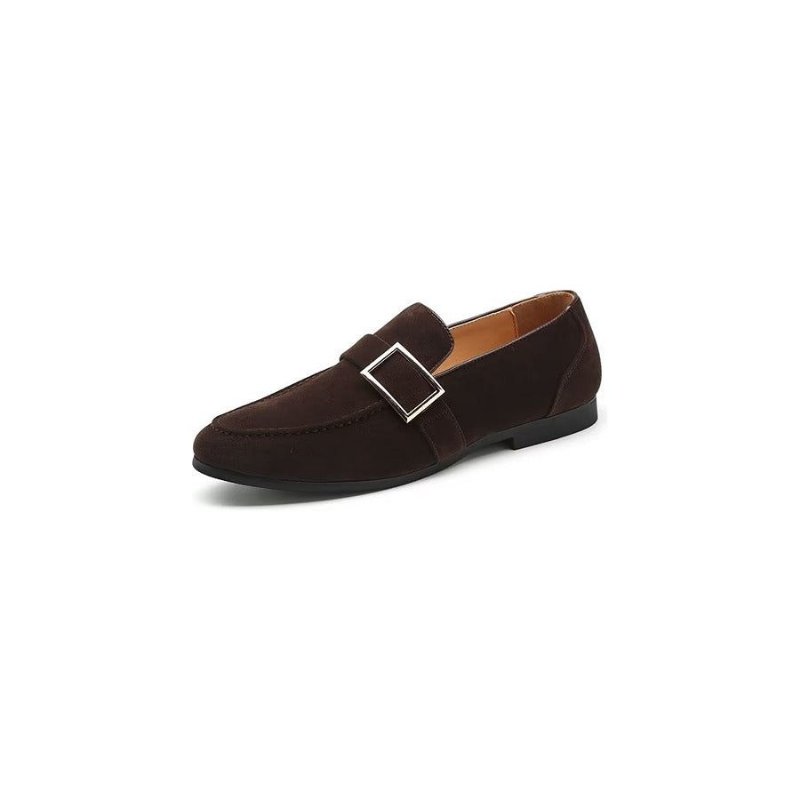 Pánske Mokasíny Modish Embossed Slip-on Loafers - Káva