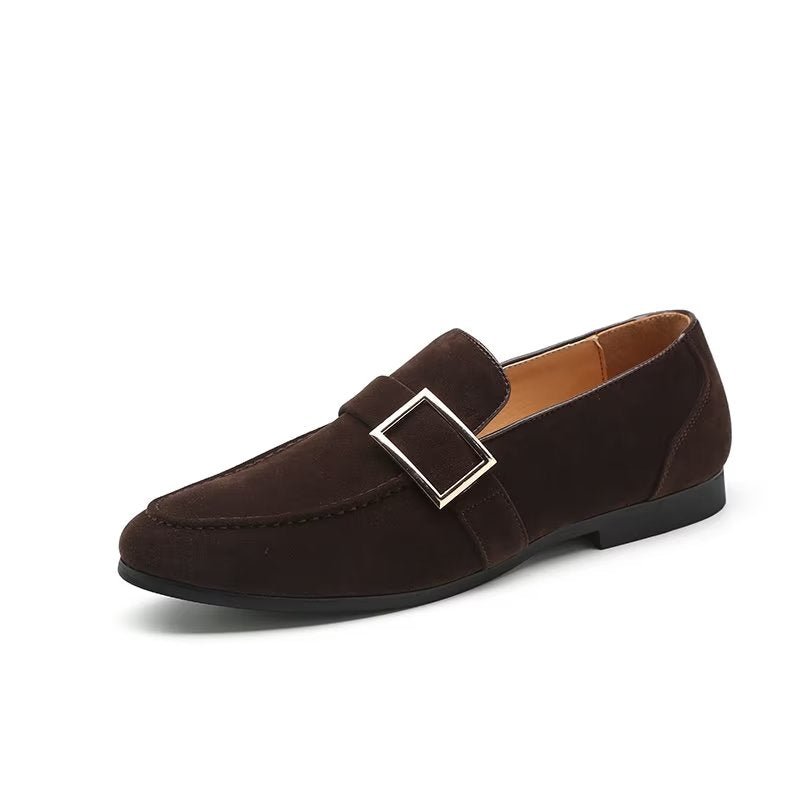 Pánske Mokasíny Modish Embossed Slip-on Loafers - Káva